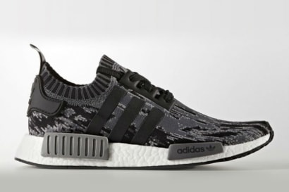 Aankomende release: Adidas NMD R1 Primeknit Glitch Camo Black Grey