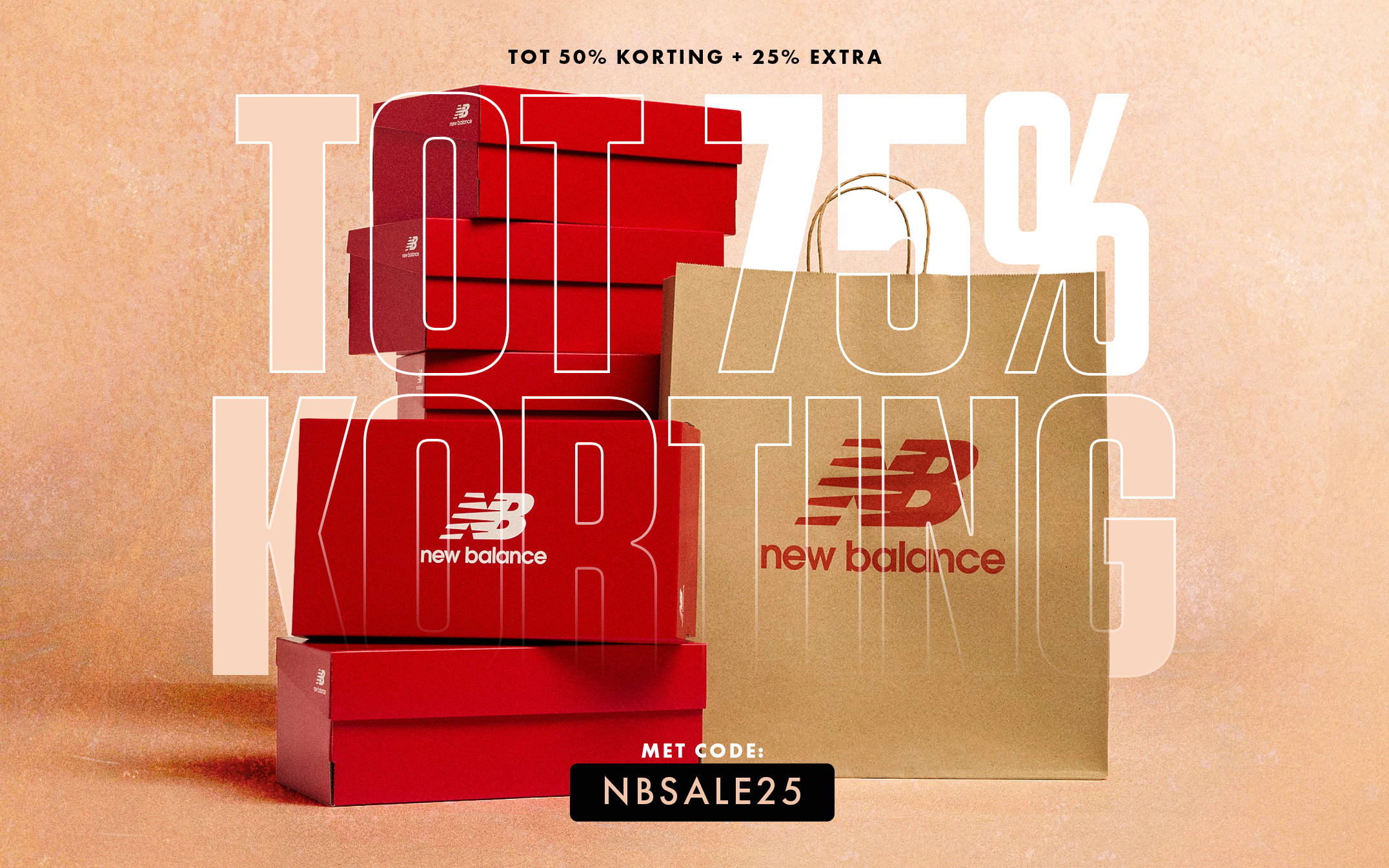 New balance sale 75 procent korting exclusieve promo