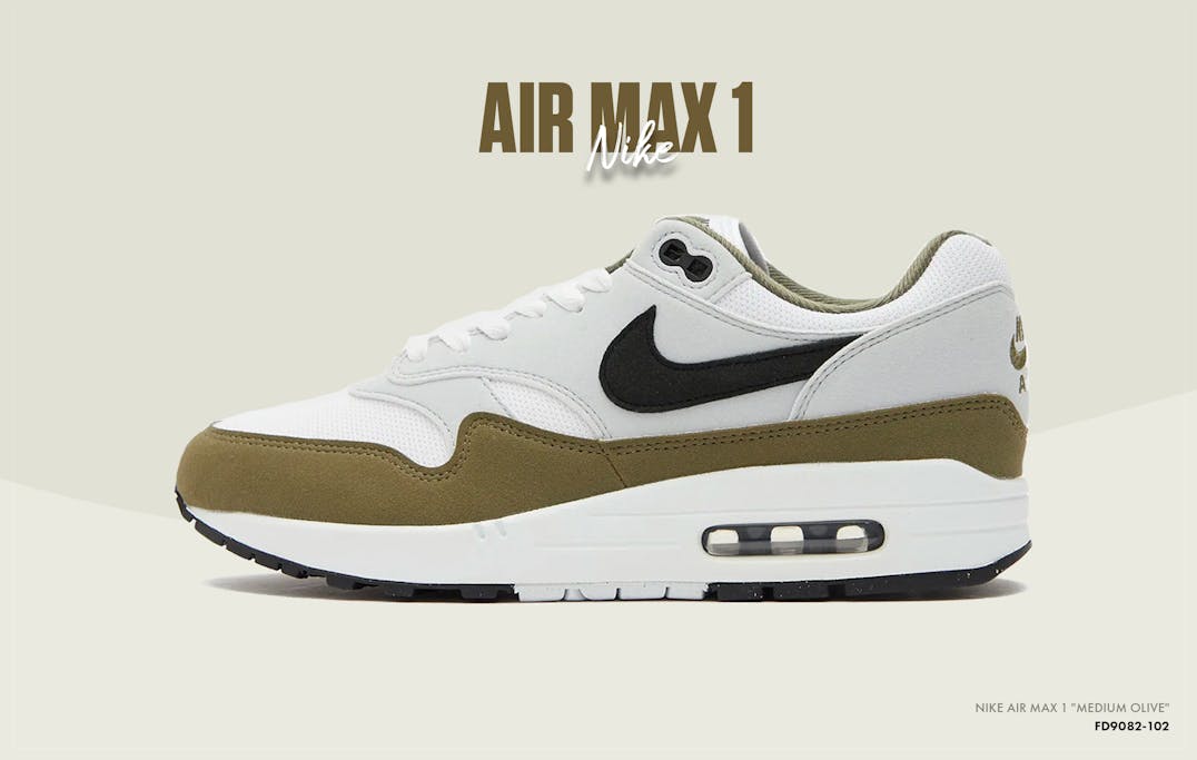 Nike air max 1 medium olive fd9082-102 sneakers