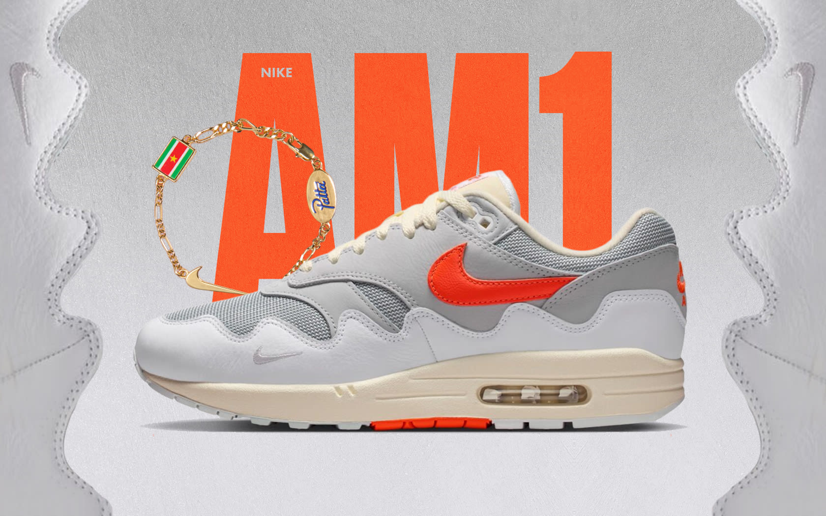 Nike air max 1 x patta waves white hyper crimson ii7055 100