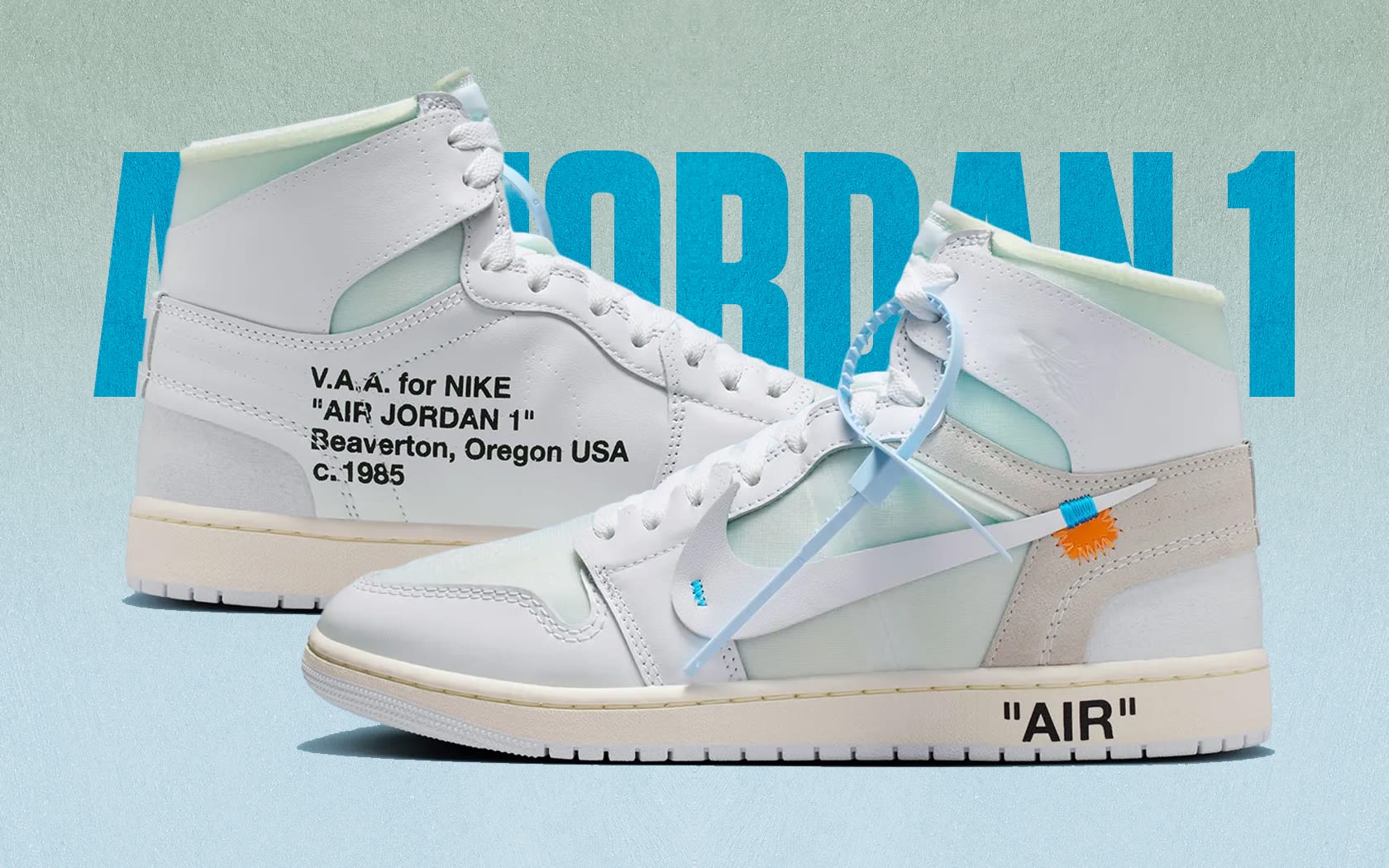 Virgil Abloh Archive x Air Jordan 1 High OG Alaska AA3834-100
