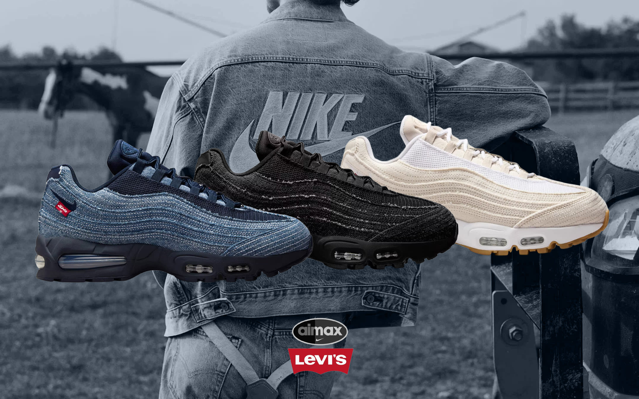 Samenwerking nike air max 95 x spijkerbroekenmerk levis