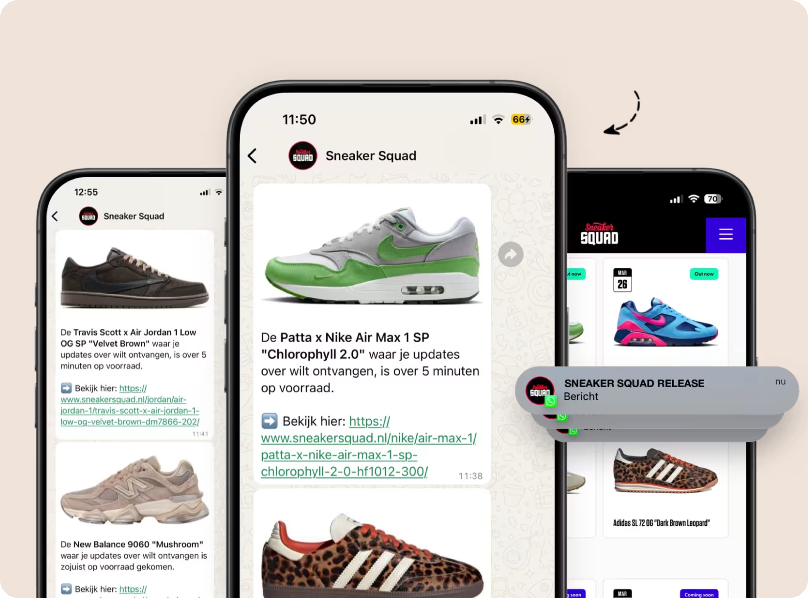 Sneaker squad release alerts uniek