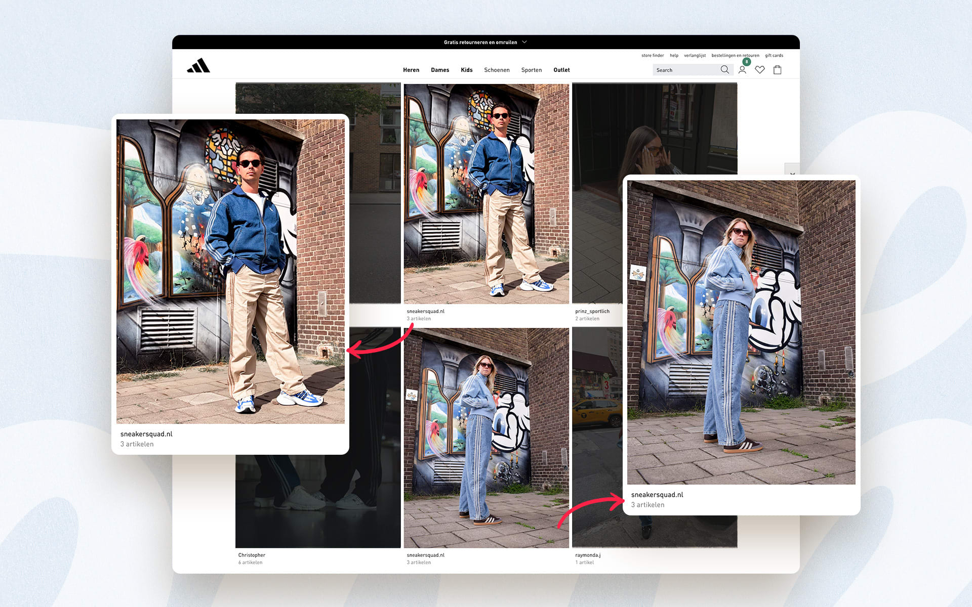 Sneaker squad x adidas campagne nieuwsartikel