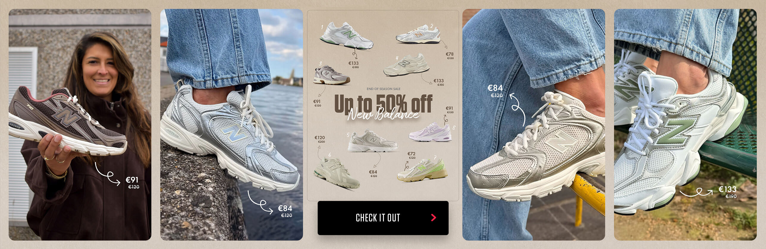 New Balance end of season sale 2026 overzicht sneaker squad