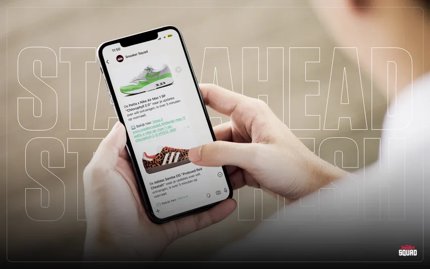 Release alerts voor jouw favoriete sneakers op Whats App