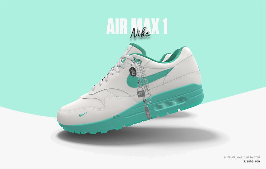 Sneaker Nike Air Max 1 87 By You clear jade FJ8893 900