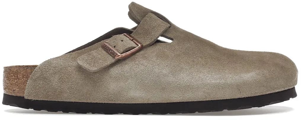 Birkenstock Boston Soft Footbed Suede Taupe