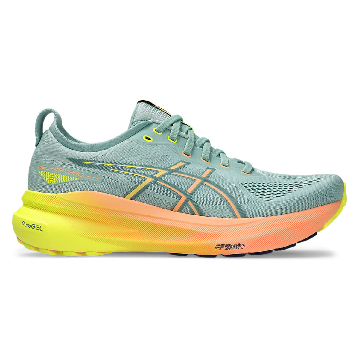 ASICS Gel-Kayano 31 Paris Light Celadon Safety Yellow