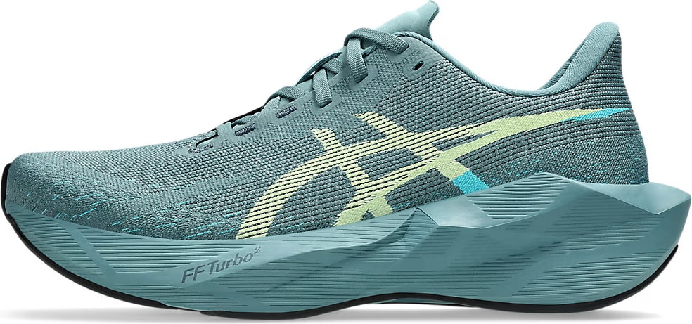 ASICS Novablast 6 "Foggy Teal Illuminate Yellow"