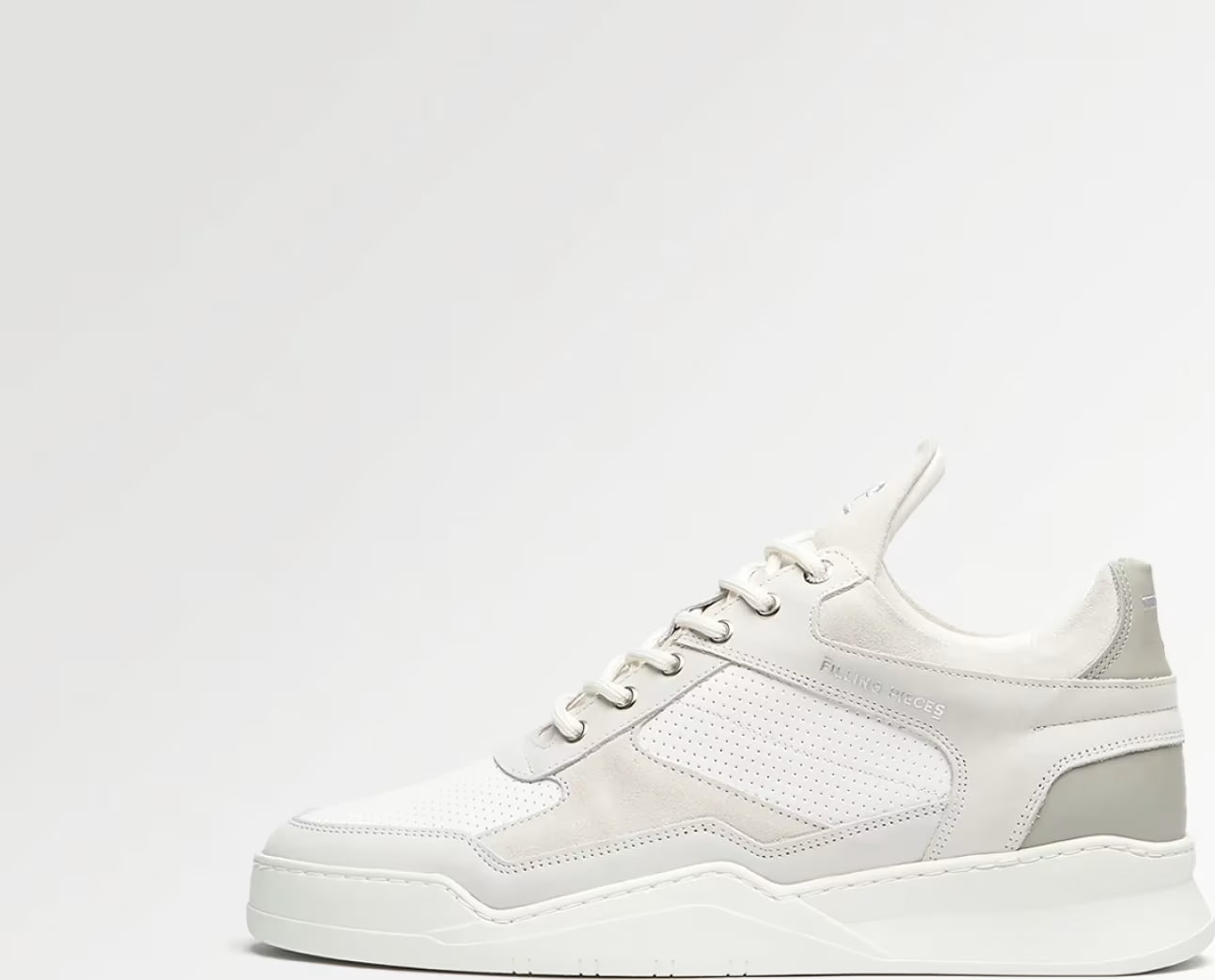 Filling Pieces Low Top Ghost Paneled White
