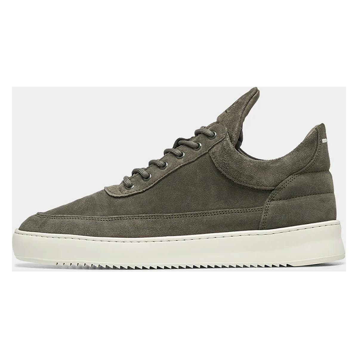 Filling Pieces Low Top Suede Organic Green
