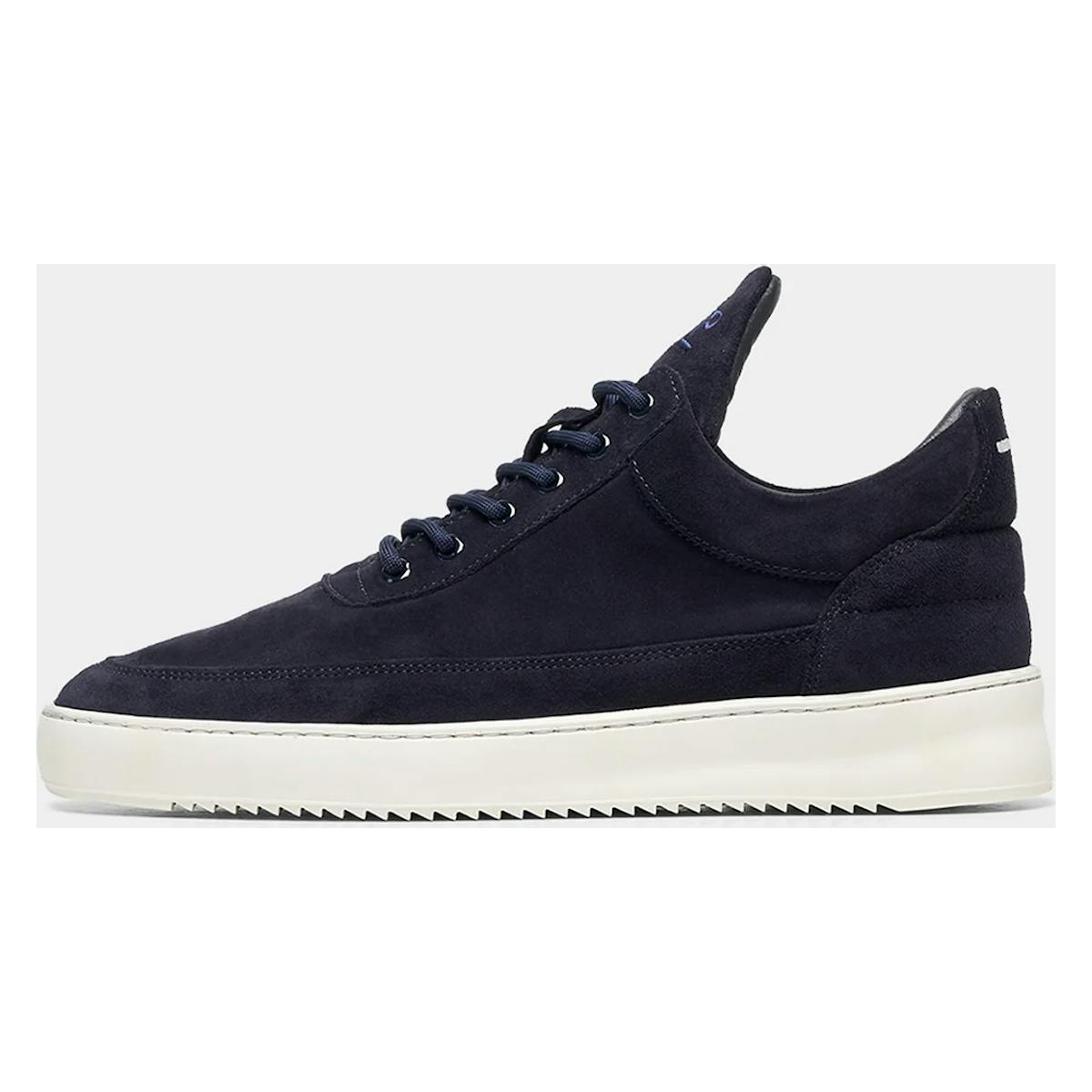 Filling Pieces Low Top Suede Organic Navy