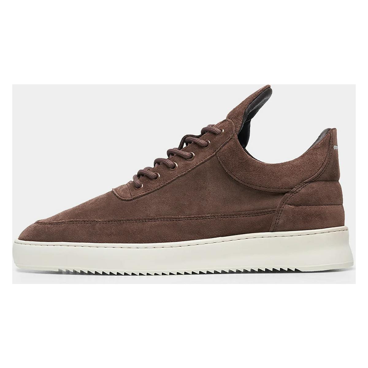 Filling Pieces Low Top Suede Organic Brown