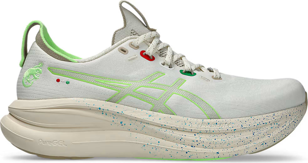 ASICS Gel-Nimbus 28 Athlete "Cream Illuminate Green"