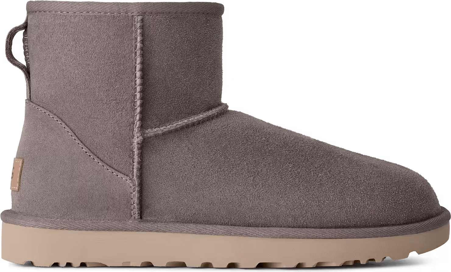 UGG Classic Mini II-Laars Stormy Grey/White Pepper