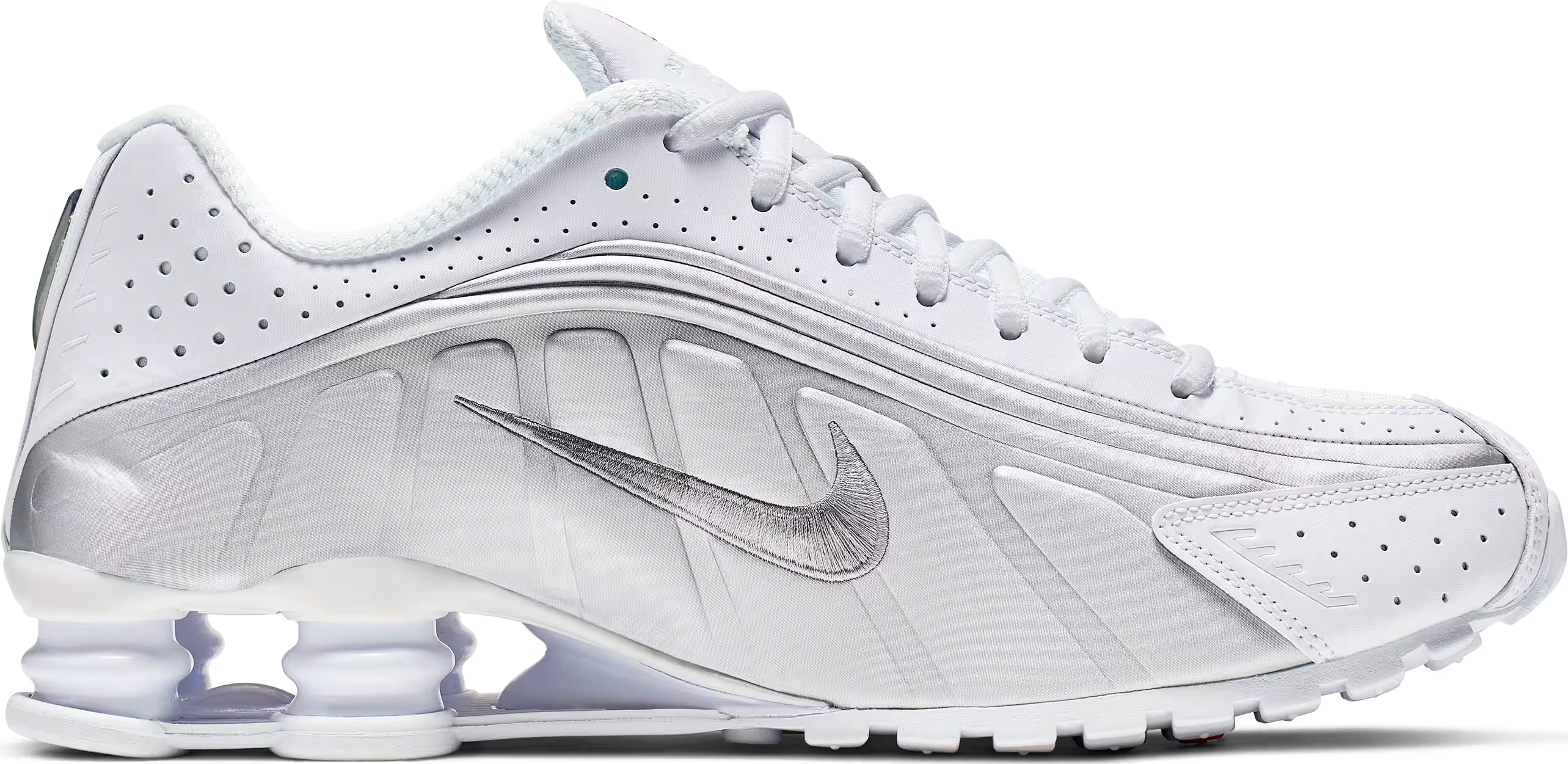 Nike Shox R4 White Metallic Silver