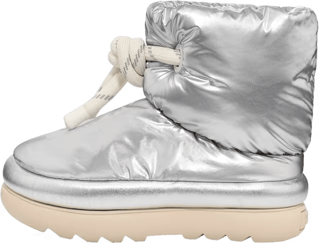 UGG Classic Maxi Short Boot Metallic Silver