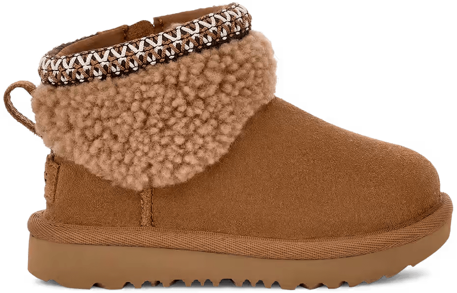 UGG Classic Ultra Mini Maxi Curly Boot Chestnut (Toddler)