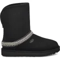 UGG Classic Short Crescent Laars Dames "Black"