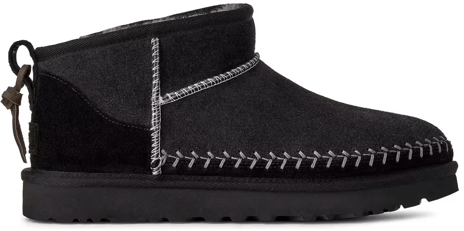 UGG Classic Ultra Mini Biarritz Boot Black (Women's)
