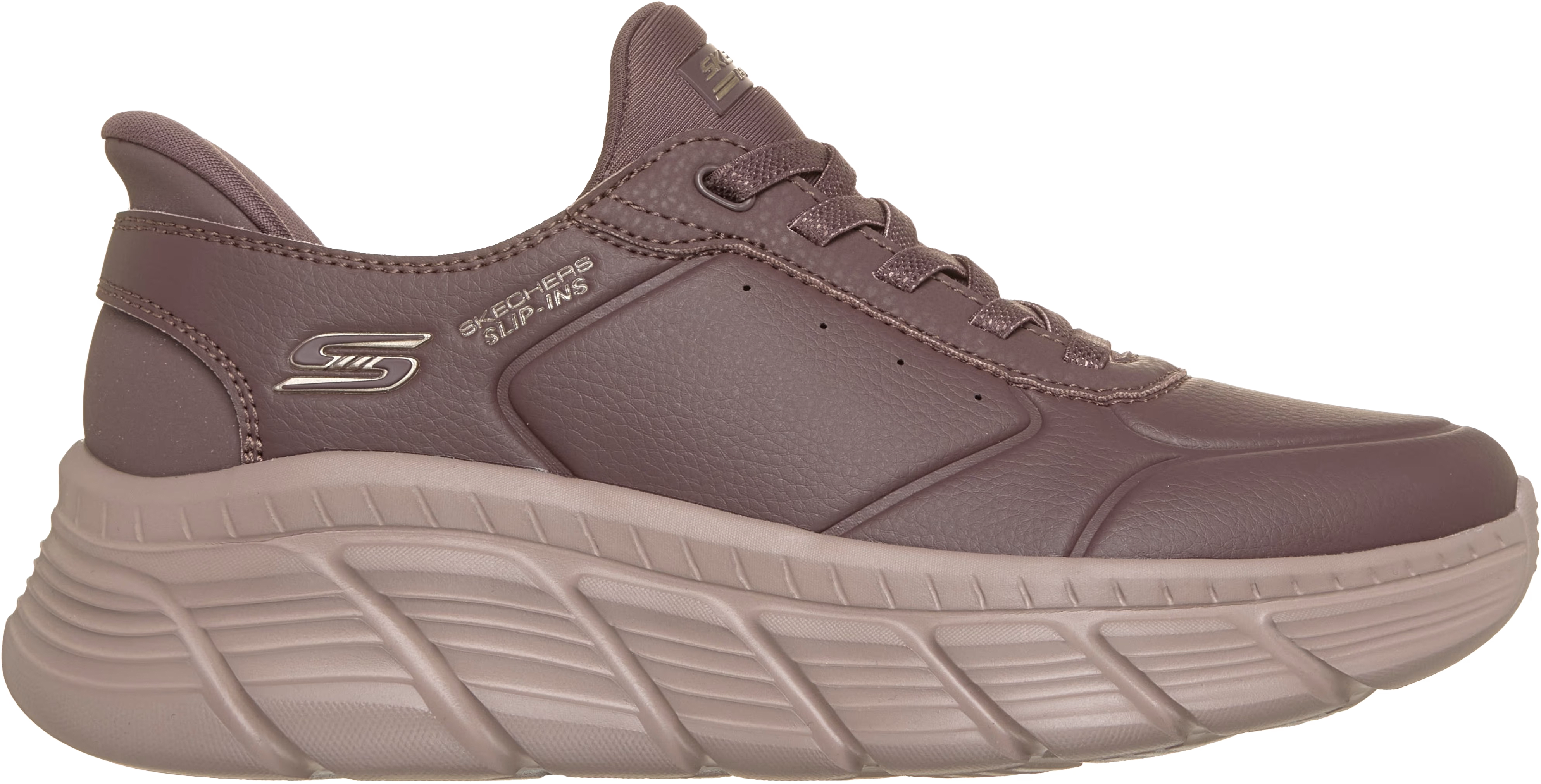 Skechers Slip-ins: BOBS Sport B Flex HI - Workday Wedge CM Donker Mauve, Maat 35