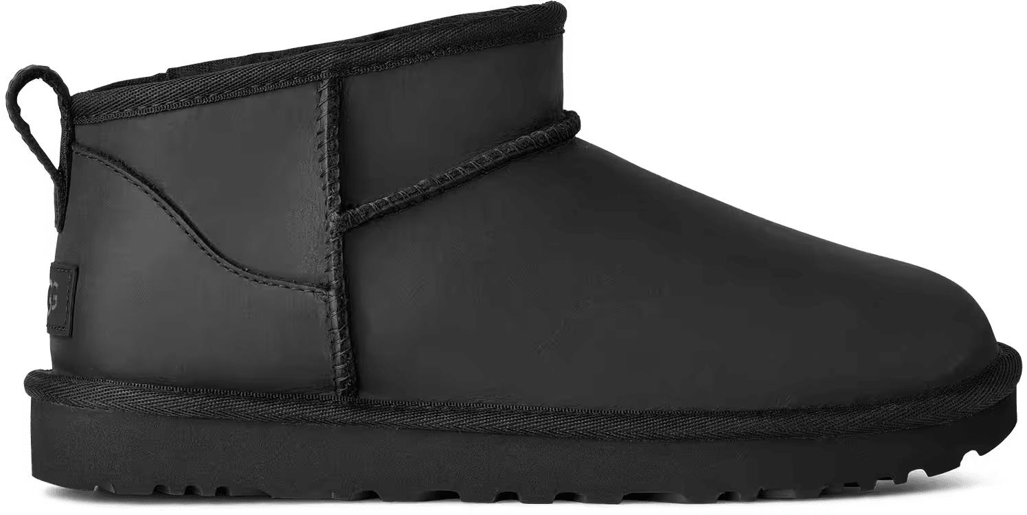 UGG Classic Ultra Mini Leather Boot Black (Women's)