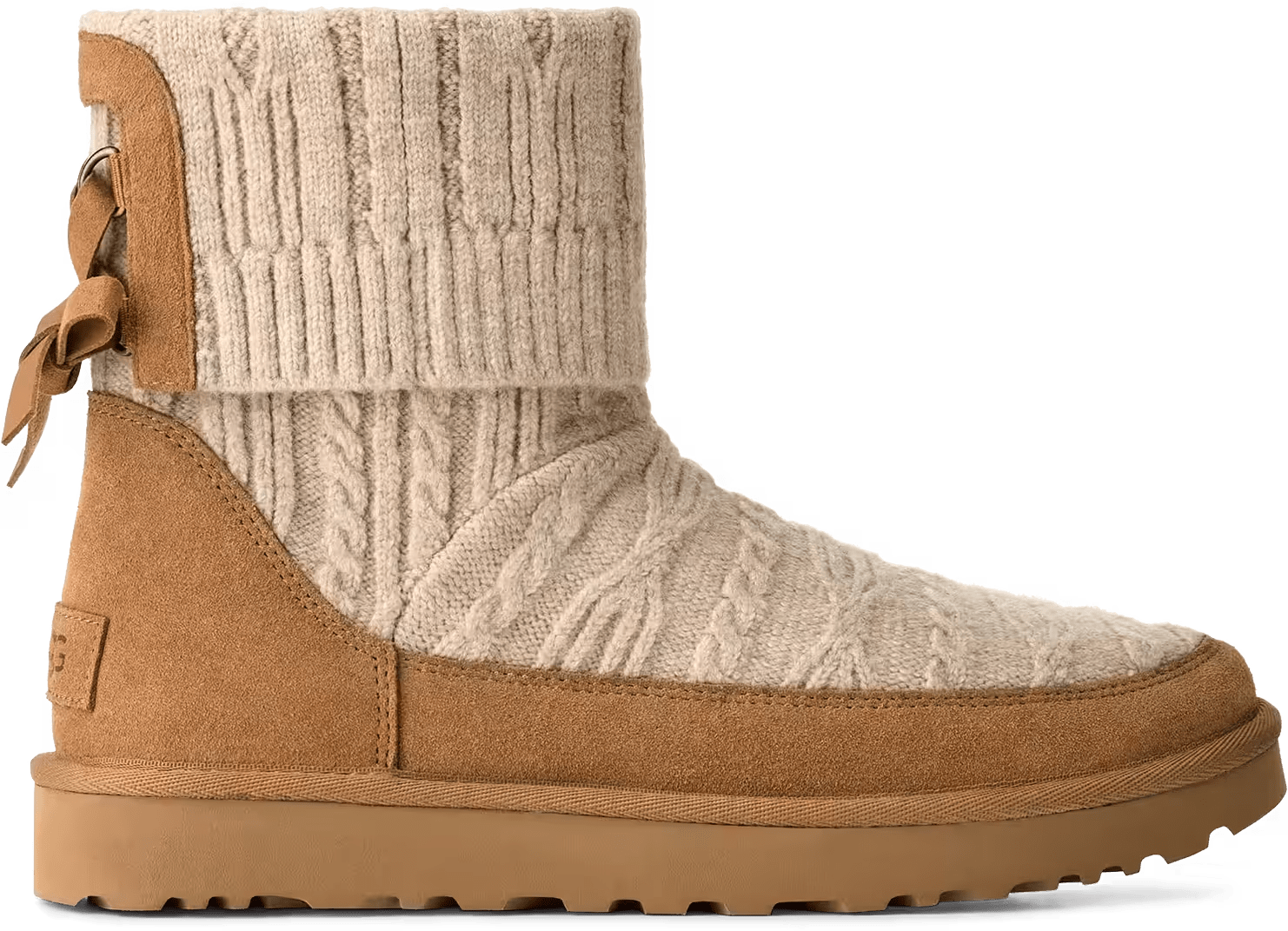 UGG Classic Mini Cabelle Knit Boot Natural/Chestnut