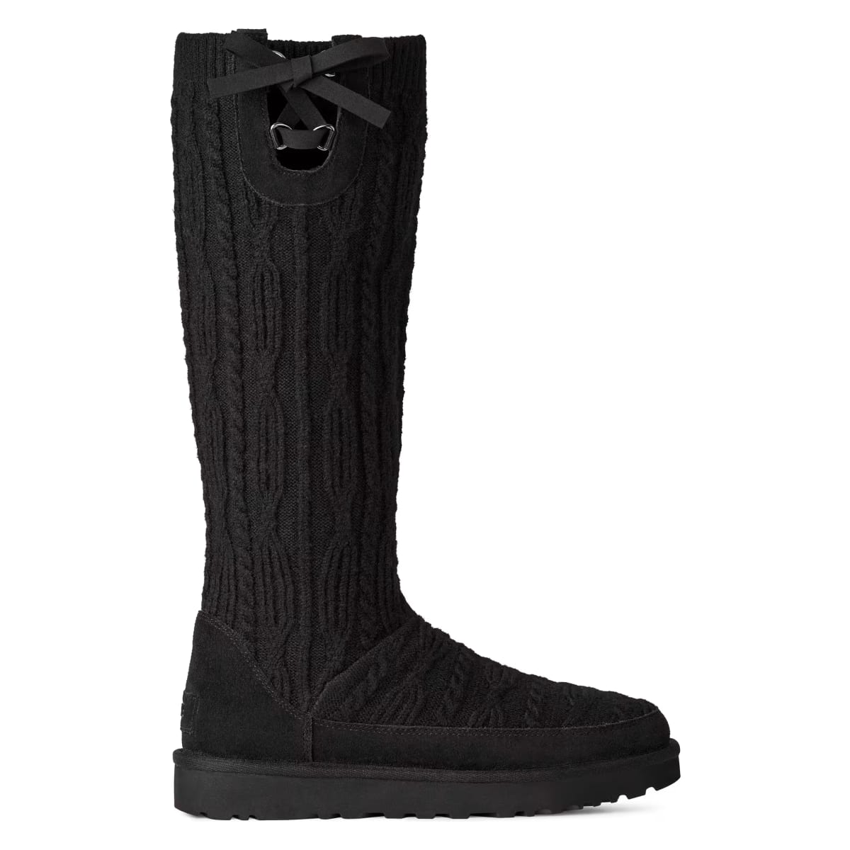 UGG Classic Tall Cabelle Knit Boot Black