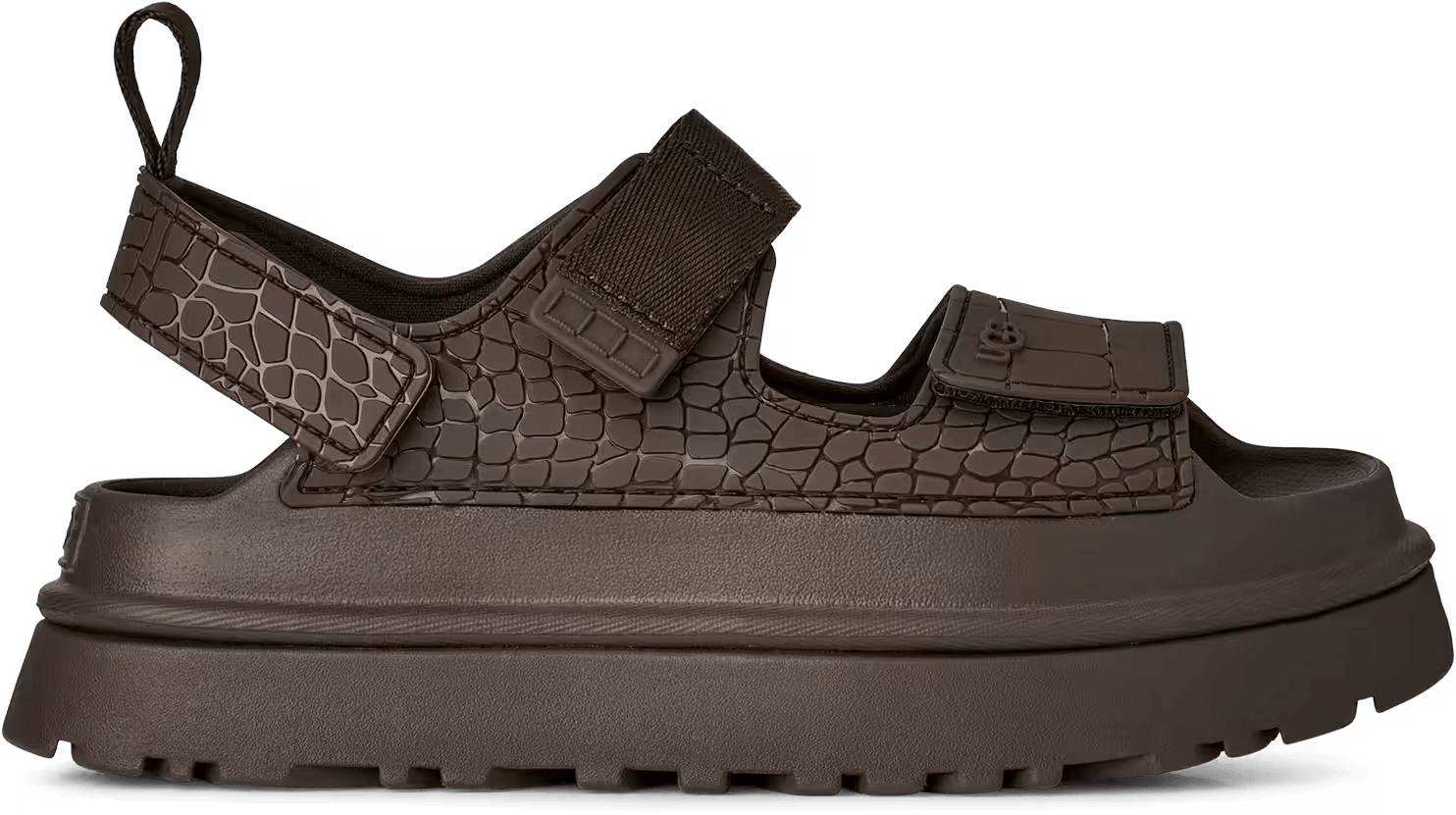 UGG GoldenGlow Embossed-Sandaal Dense Smoke