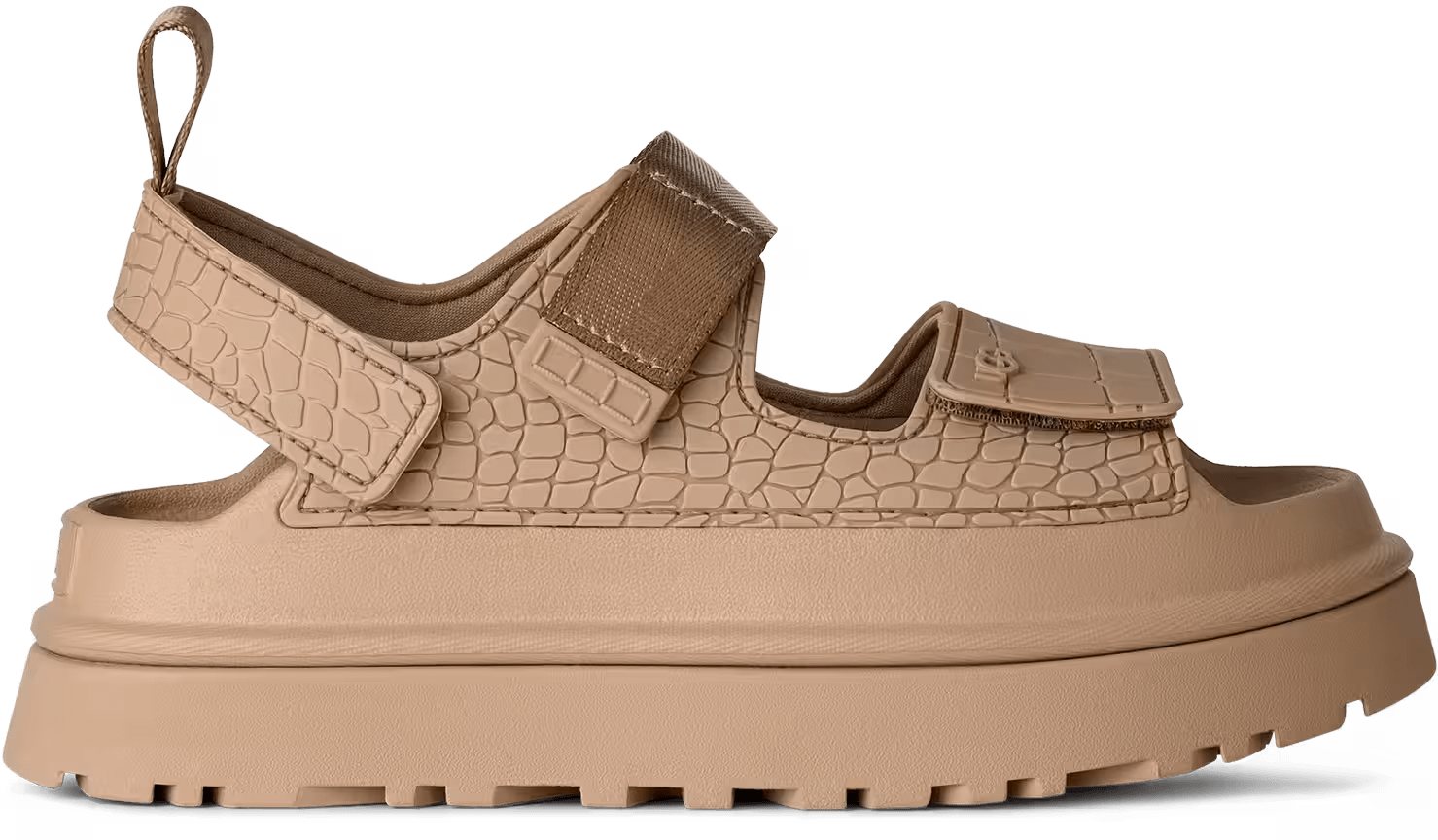 UGG GoldenGlow Embossed-Sandaal Mustard Seed