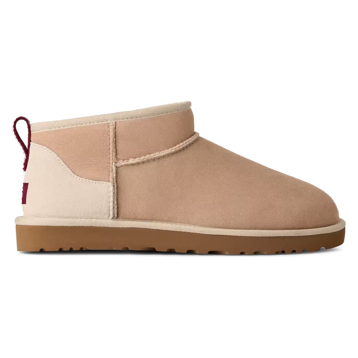 UGG Classic Ultra Mini-Laars Driftwood/Biking Red