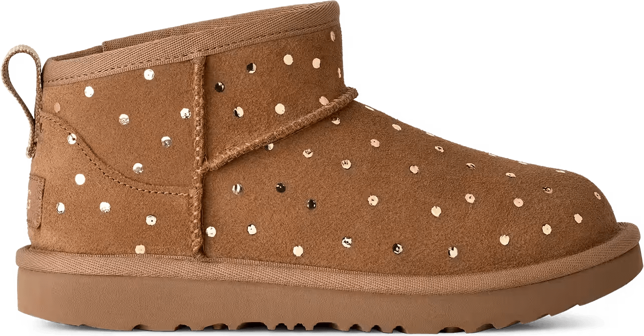 UGG Classic Ultra Mini Shiny Dots Boot Chestnut