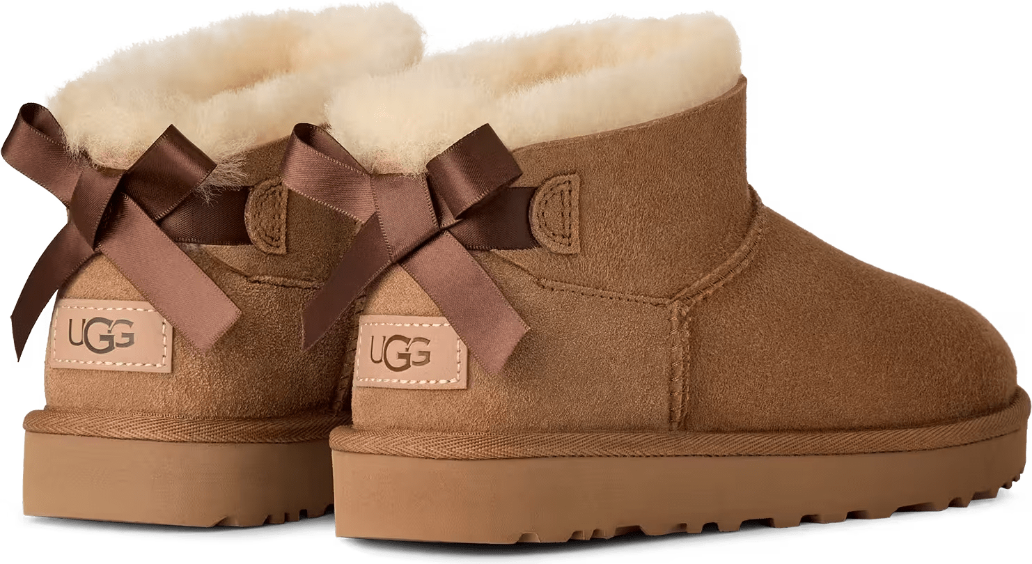 UGG Ultra Mini Bailey Bow-Laars Chestnut