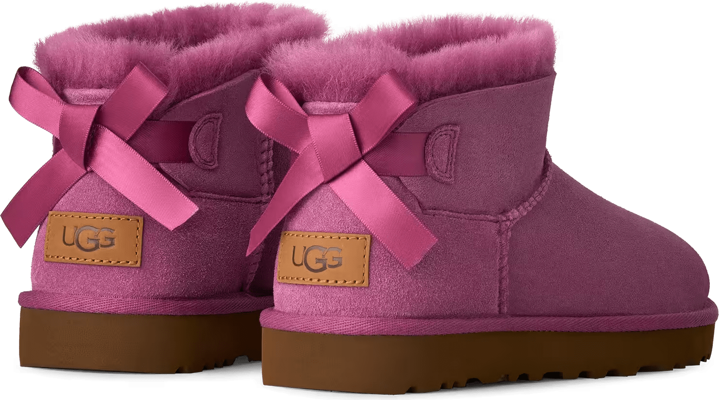 UGG Ultra Mini Bailey Bow-Laars Dark Winterberry