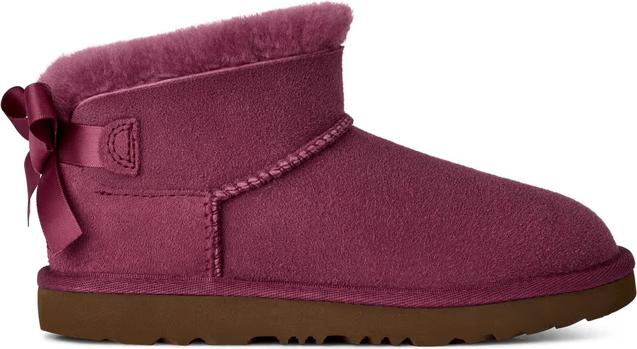 UGG Ultra Mini Bailey Bow-Laars Dark Winterberry