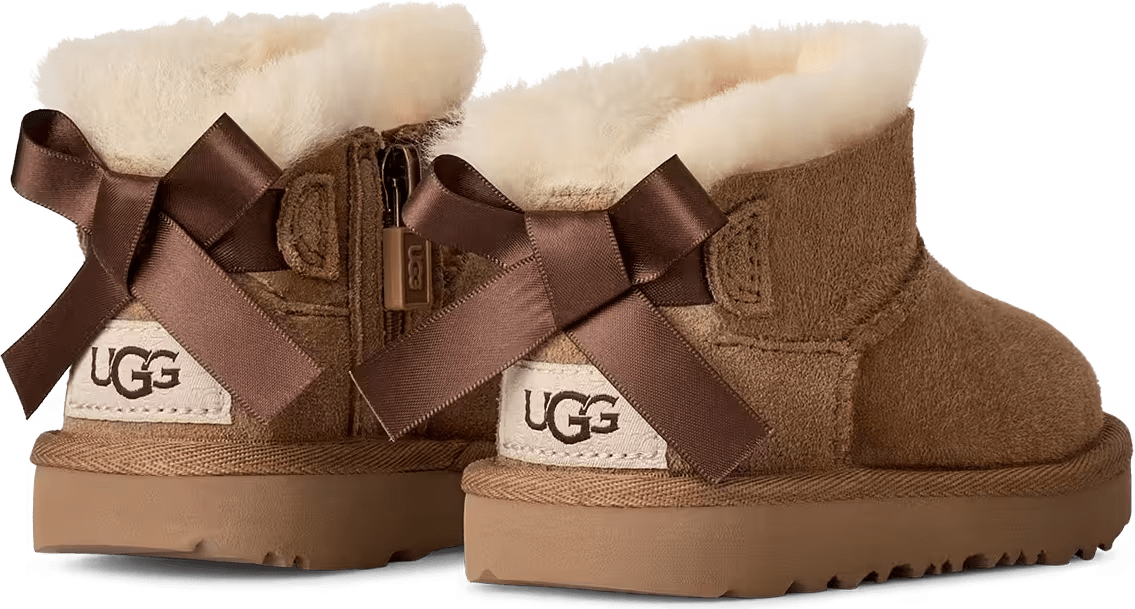 UGG Ultra Mini Bailey Bow-Laars Chestnut
