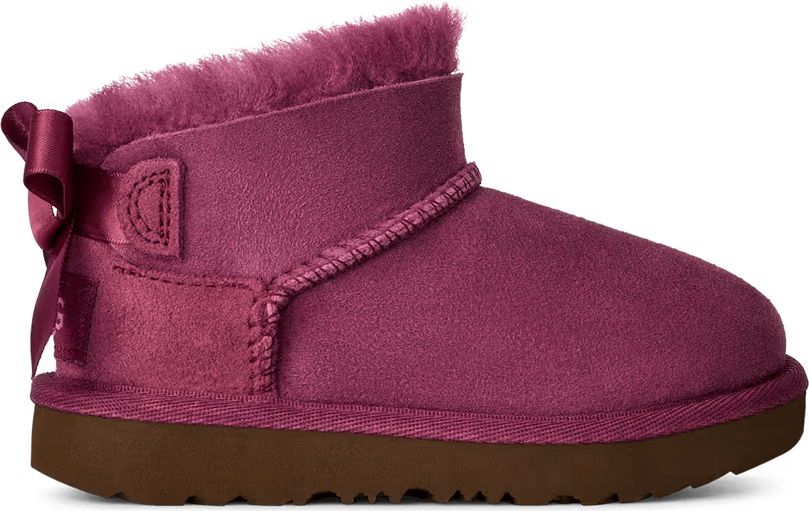 UGG Ultra Mini Bailey Bow-Laars Dark Winterberry