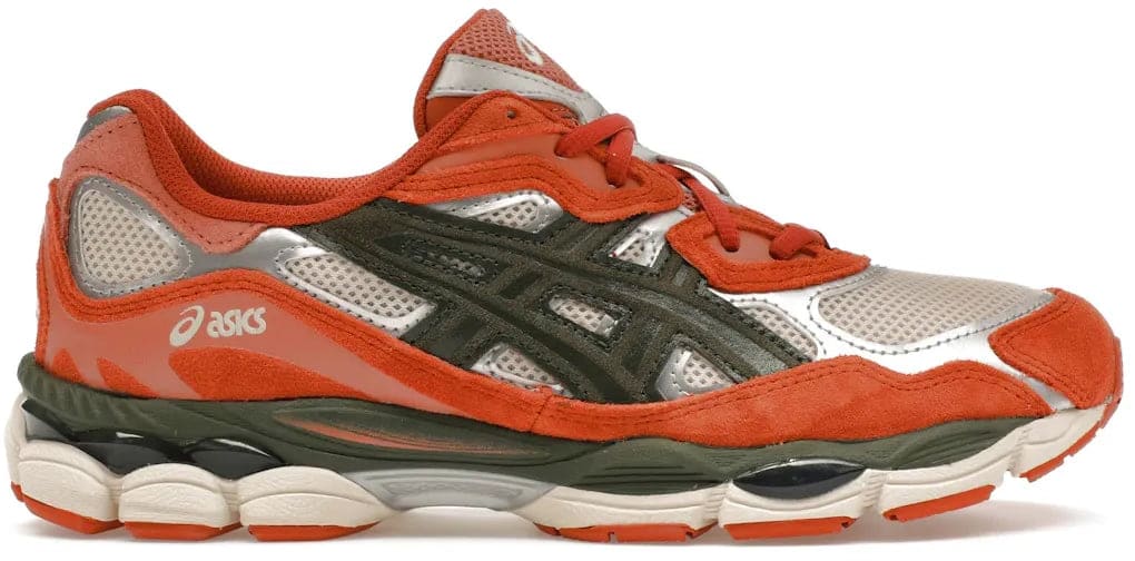 ASICS Gel-NYC Oatmeal Forest Green Orange