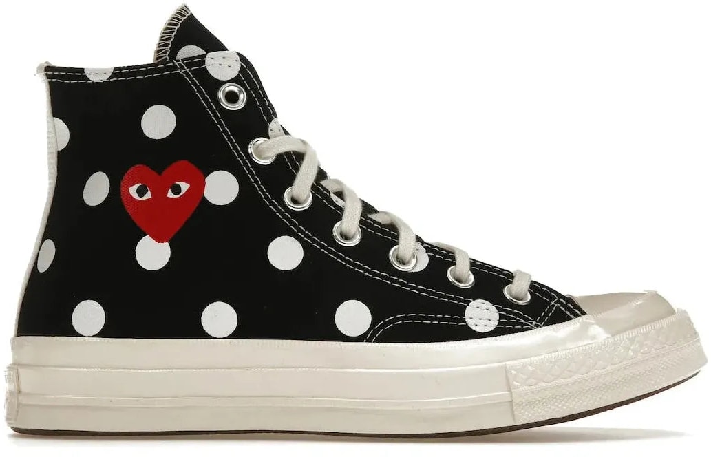 Converse Chuck Taylor All Star 70 Hi Comme des Garcons PLAY  Polka Dot Black
