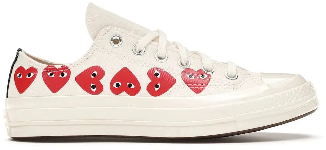 Converse x Comme des Garçons Play Chuck Taylor All-Star 70s Ox Multi-Heart White