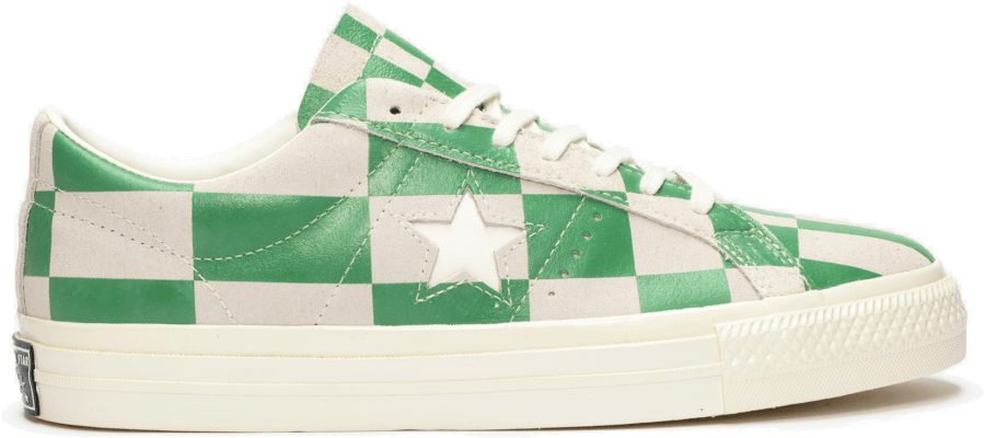 Converse One Star Ox Blocked Warped Board Green