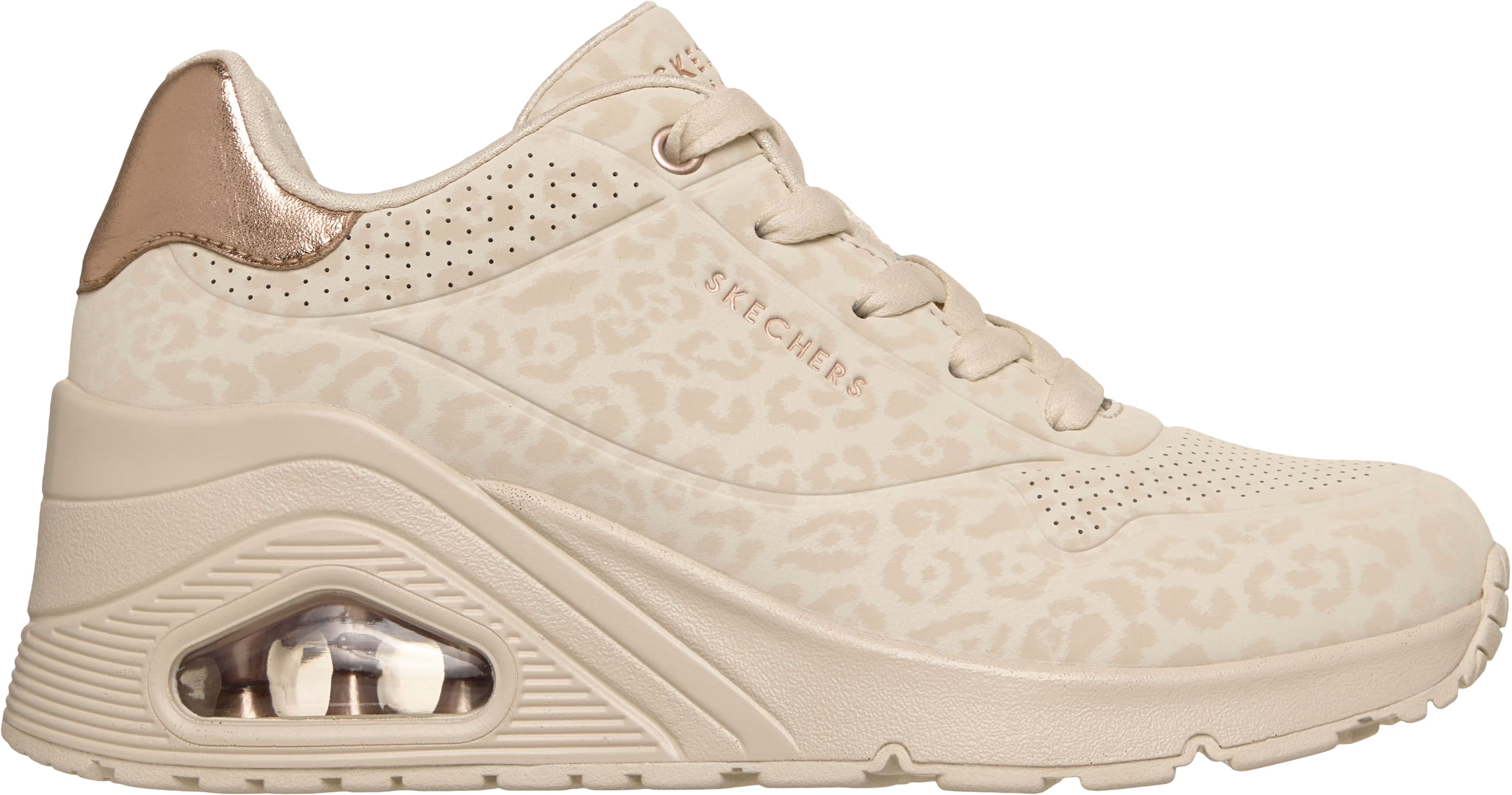 Skechers UNO Wedge - Safari Daze CM Gebroken Wit, Maat 35, Vegan
