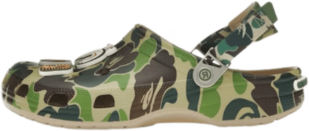 Crocs Classic Clog A Bathing Ape ABC Camo Green