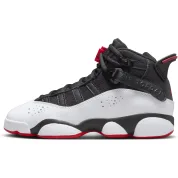 Jordan 6 Rings Black White University Red (GS)