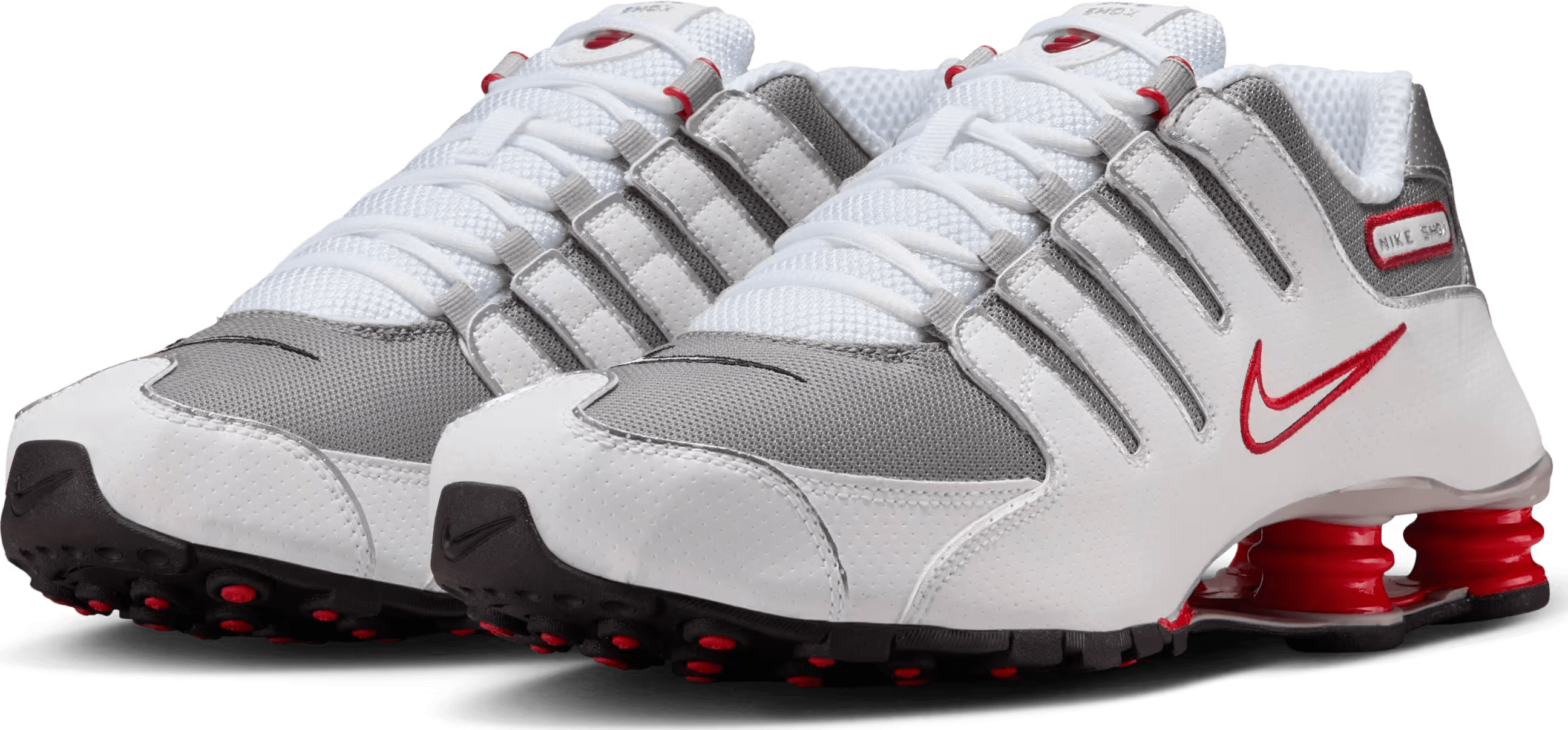 Nike Shox NZ "White Red Metallic Silver"