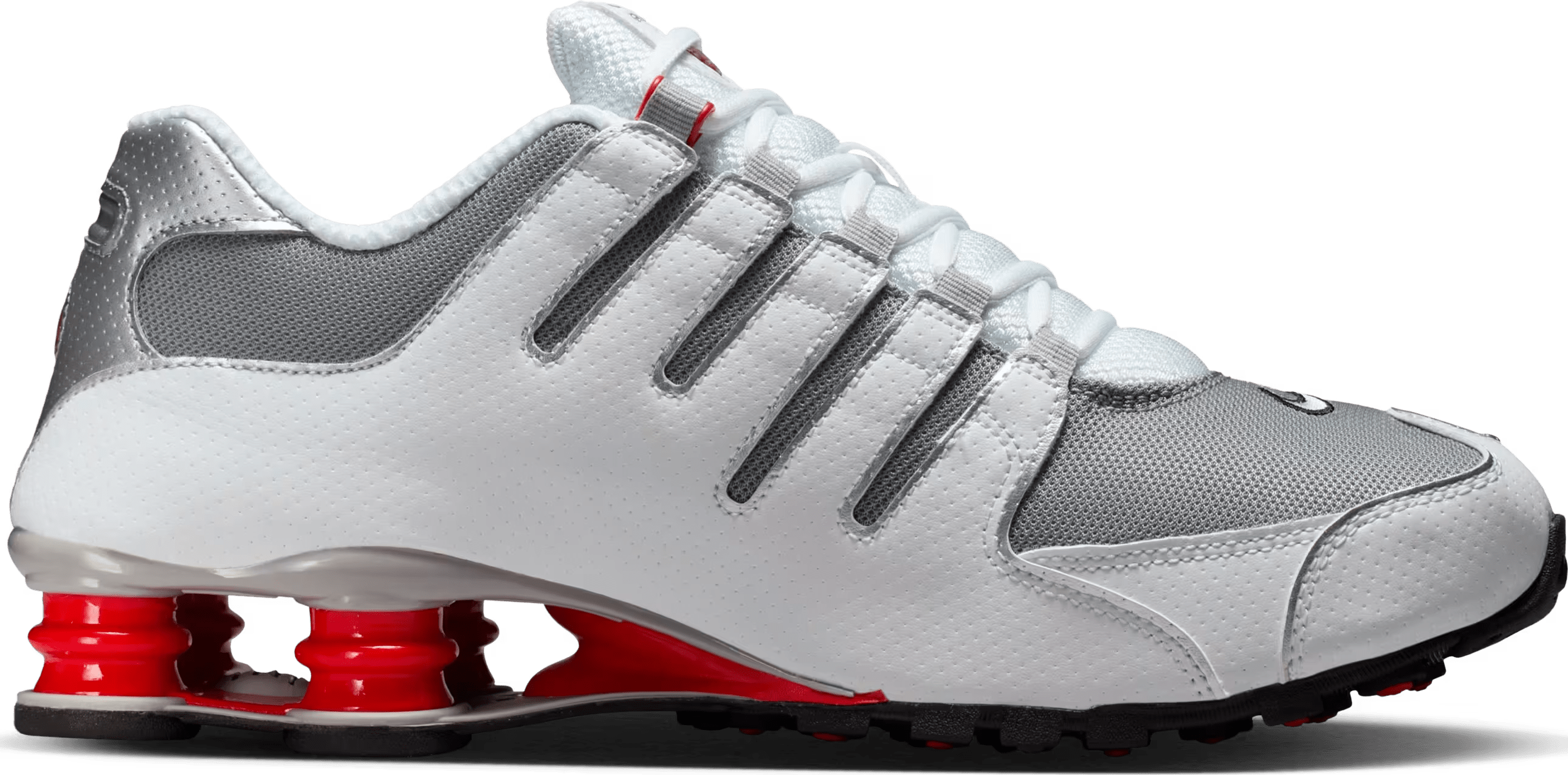 Nike Shox NZ "White Red Metallic Silver"
