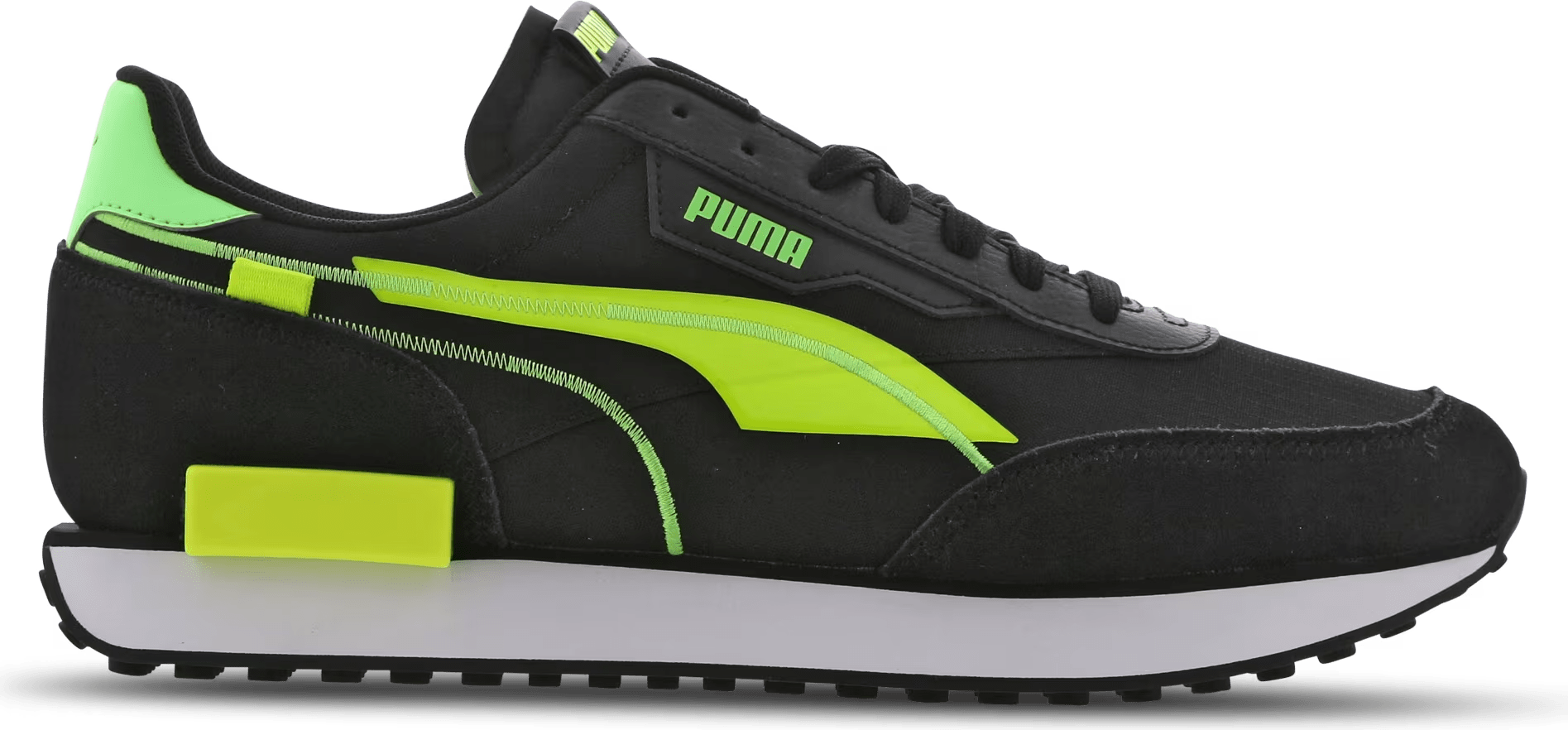 Puma Future Rider Twofold SD Black Yellow Alert