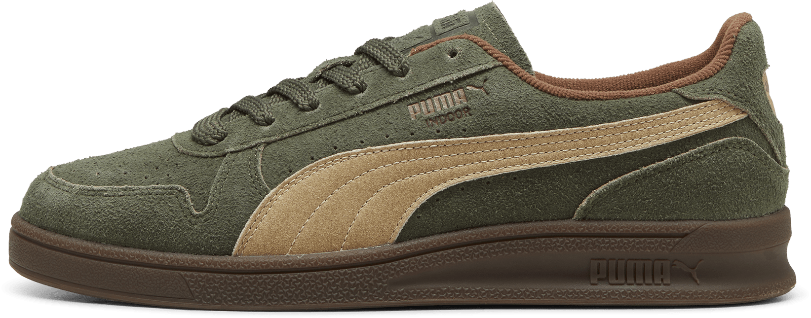 Puma Indoor R Suede Dark Olive Haute Coffee