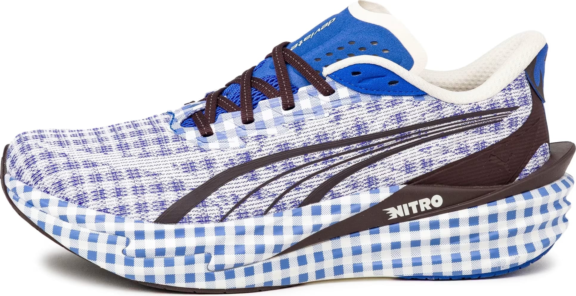 Puma Deviate Nitro 4 Check Royal Sapphire White